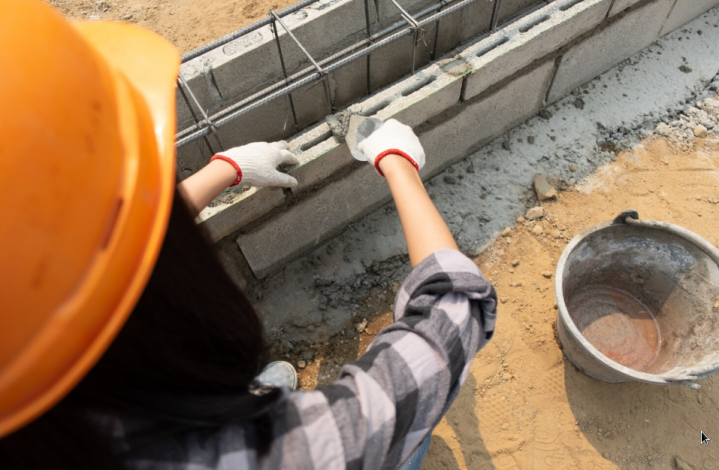 Construction de fondations de maisons, Labastidette