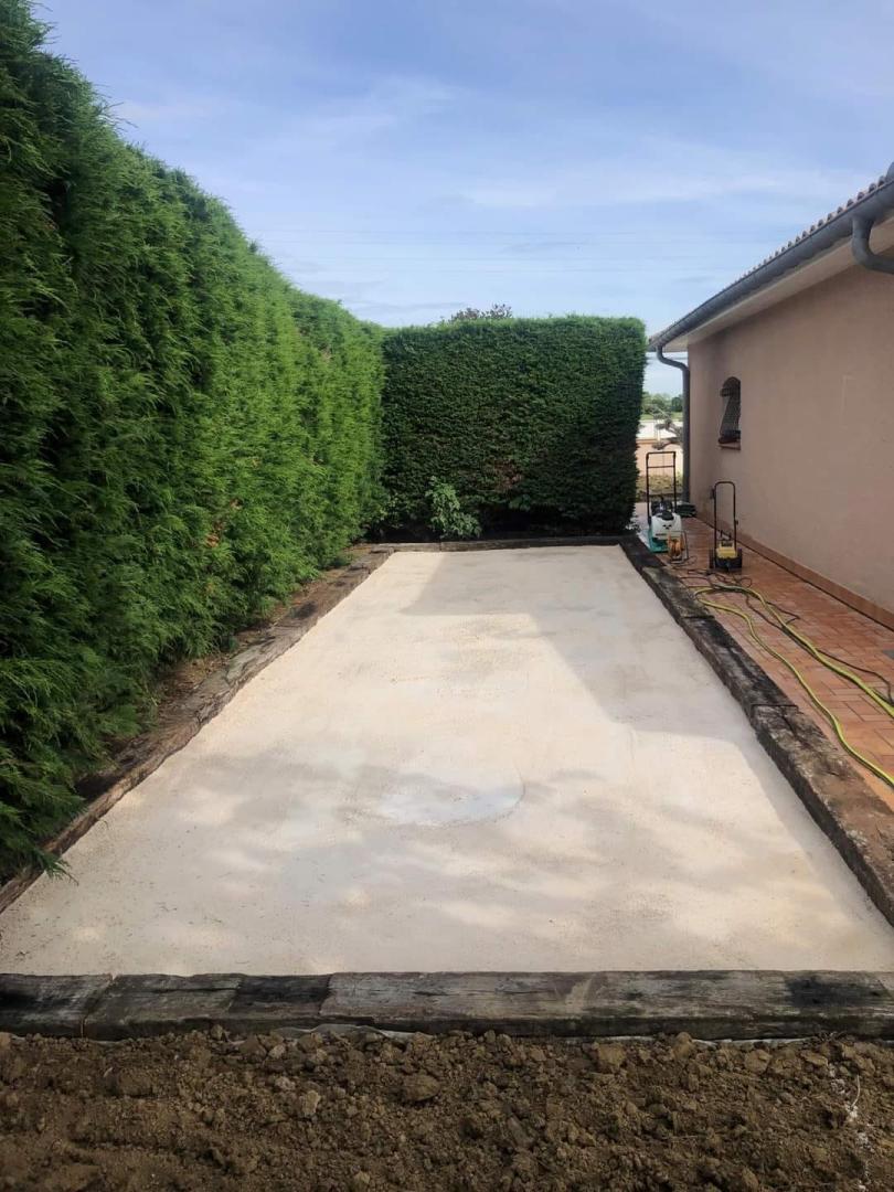 Réalisation de terrain de pétanque