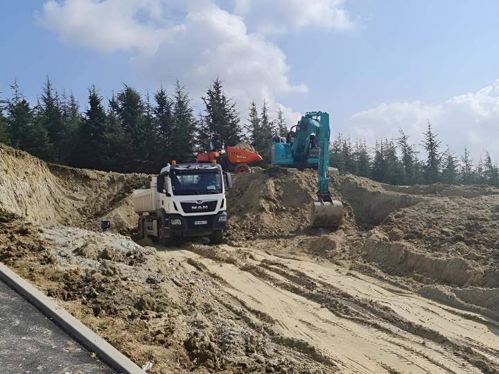 Travaux en pleine masse pour grands volumes